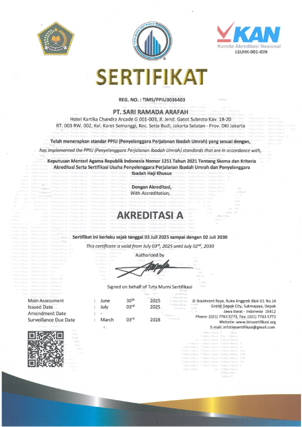 Sertifikat Umroh
